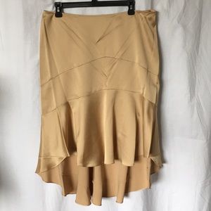 NWOT Lord & Taylor Identity Gold Hi Lo Skirt
